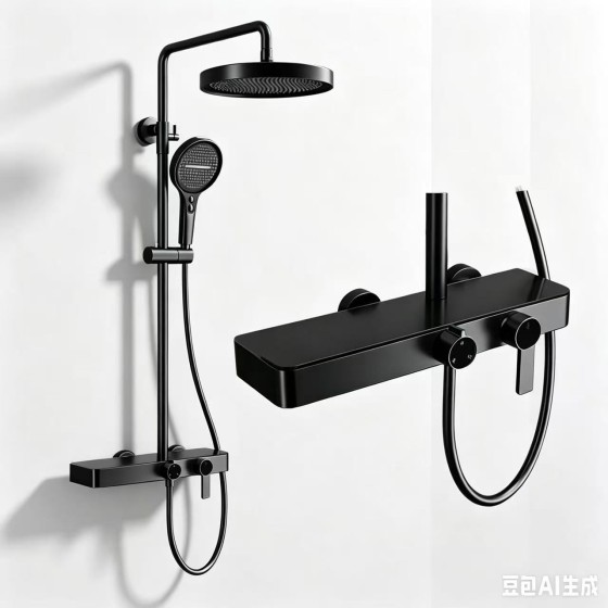 N208 black and gray shower set ,china